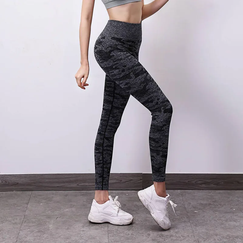 

2019 New Camouflage Seamless Leggings Women Sport Fitness Gym Leggings High Waisted Energy Yoga Pants Athletic Running Legging