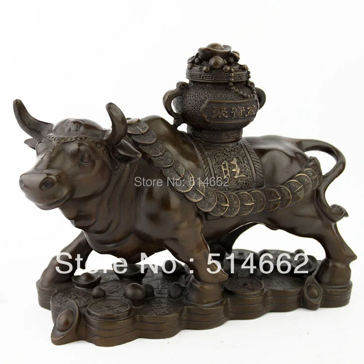 Фэн шуй латунная корова бык Статуэтка|statue figure|figurines resinfigurine wholesalers |