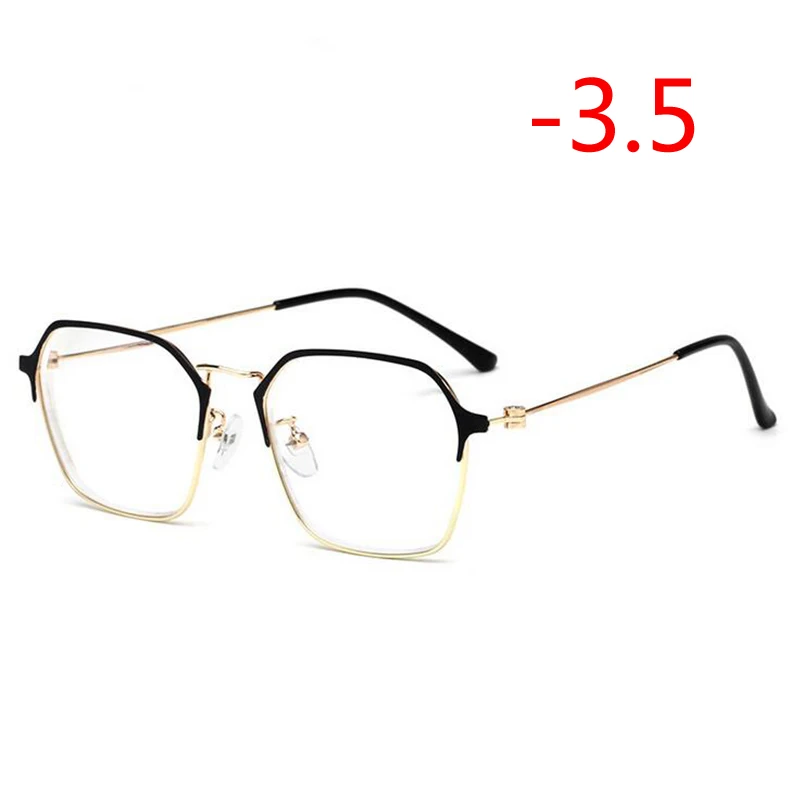 Myopia 350 100-150-200-250 до-400 готовые очки для близорукости для мужчин и женщин ретро большая оправа диоптрий близорукость очки по рецепту - Цвет оправы: Myopia 350
