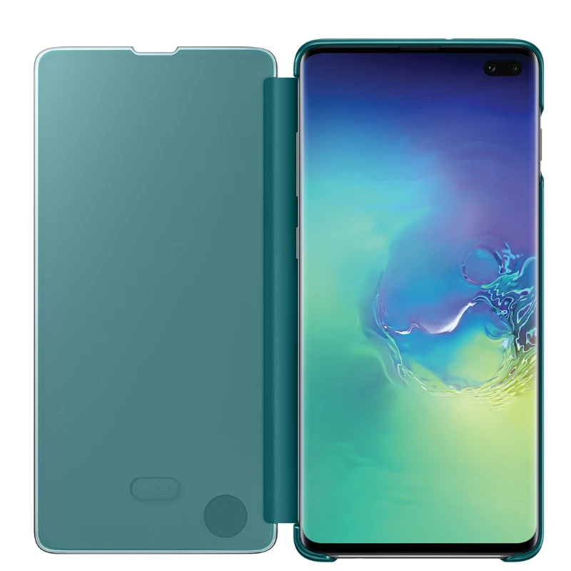 official original s view full flip cover samsung galaxy s10 plus s10e cover smart view mirror clear pone case free global shipping