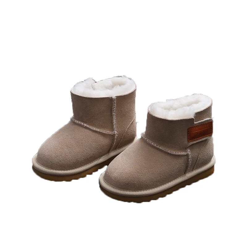 Детские зимние сапоги для мальчиков и девочек теплая детская обувь русской зимы