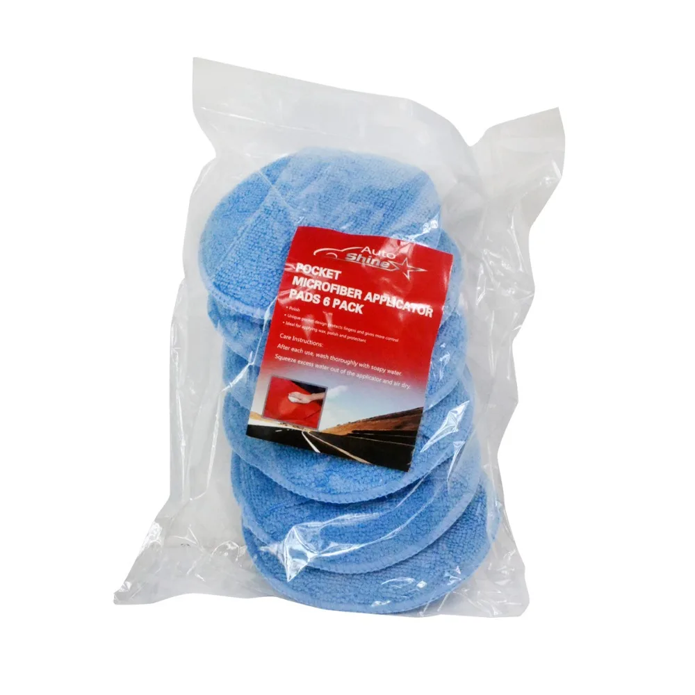 ( 6 шт) авто блеск 5 дюймов карманные микрофибры воск аппликатор на применение