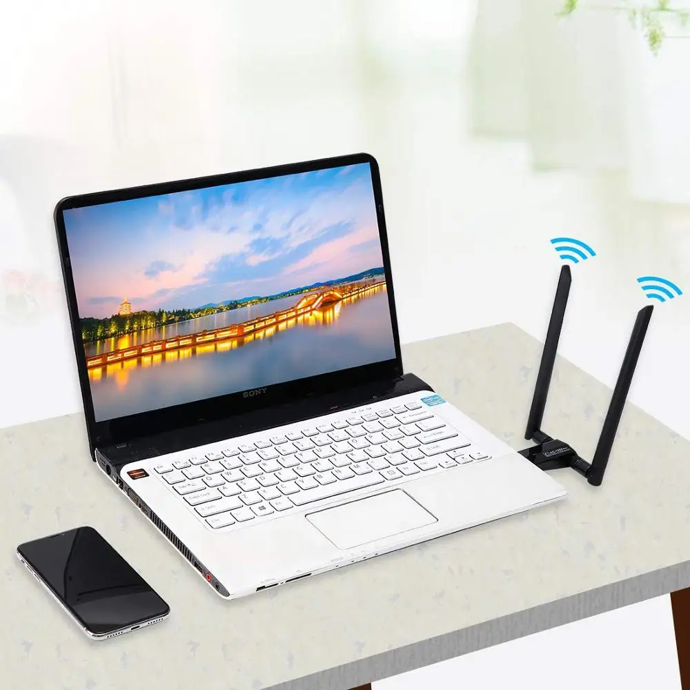 USB3.0 WiFi адаптер AC 1200 Мбит/с 5dBi двухдиапазонная антенна 2 4G/5G мини беспроводная