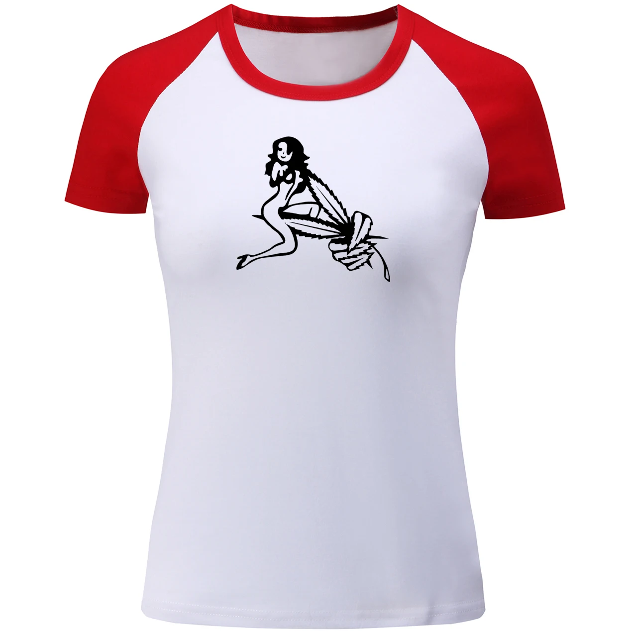 IDzn забавные женские ножницы для сорной травы графический красный черный реглан с