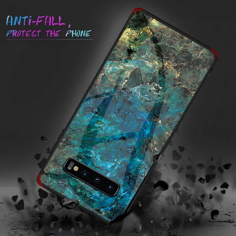 KISSCASE Роскошный Мраморный стеклянный чехол для телефона Samsung Galaxy A7 2018 A50 M20 S8 S9 Plus