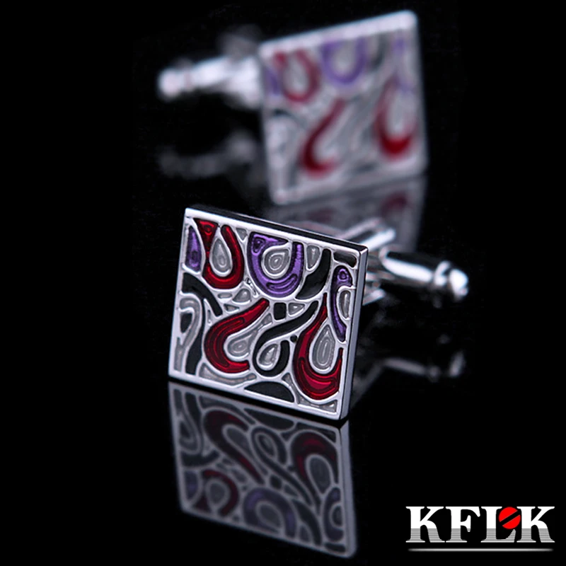 

KFLK 2019 Роскошная популярная рубашка запонки для мужчин брендовые запонки на пуговицах Запонки Высокое качество красные свадебные ювелирные...