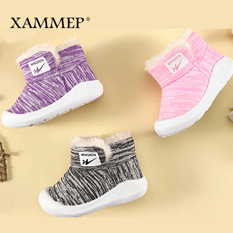 Детские зимние ботинки брендовая зимняя обувь для девочек ботильоны детская