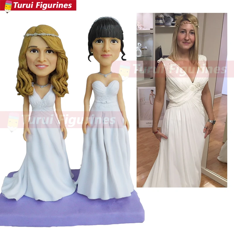 Индивидуальный Топпер для свадебного торта жениха и невесты индийская Глиняная