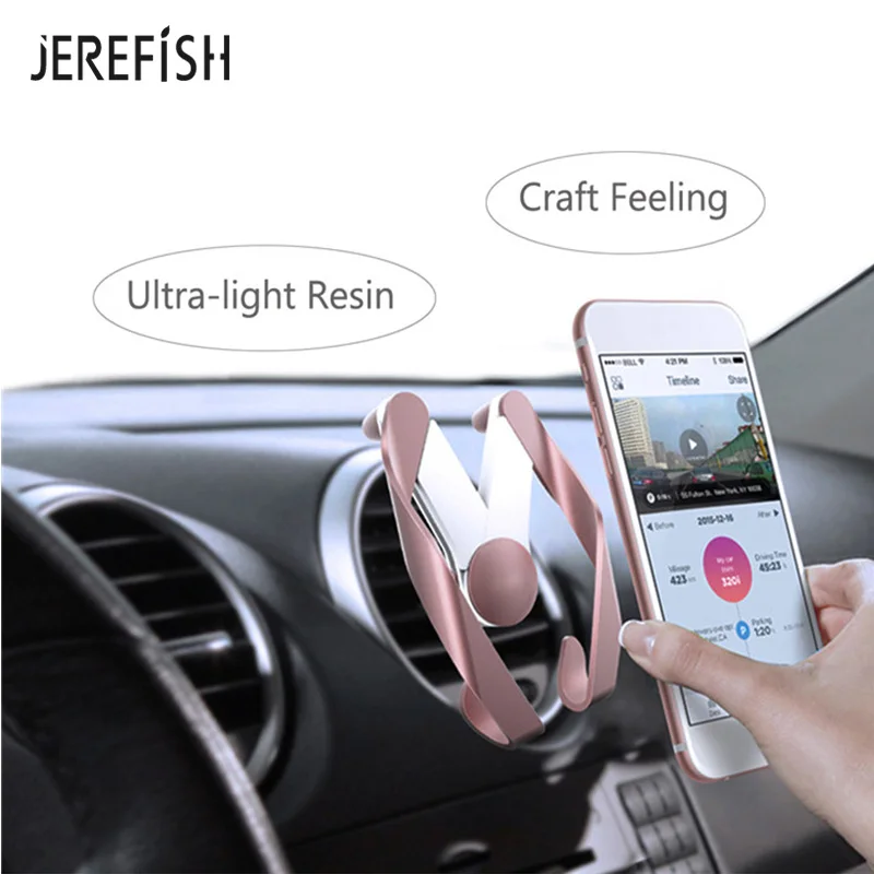 JEREFISH гравитационный Автомобильный держатель для телефона с автоматическим