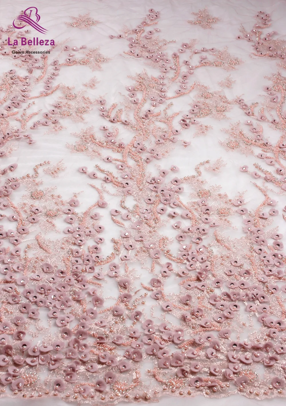 Hot popular 3colors 3D flowers heavy beaded embroidery lace fabric for wedding dress stage clothing evening by yard | Дом и сад