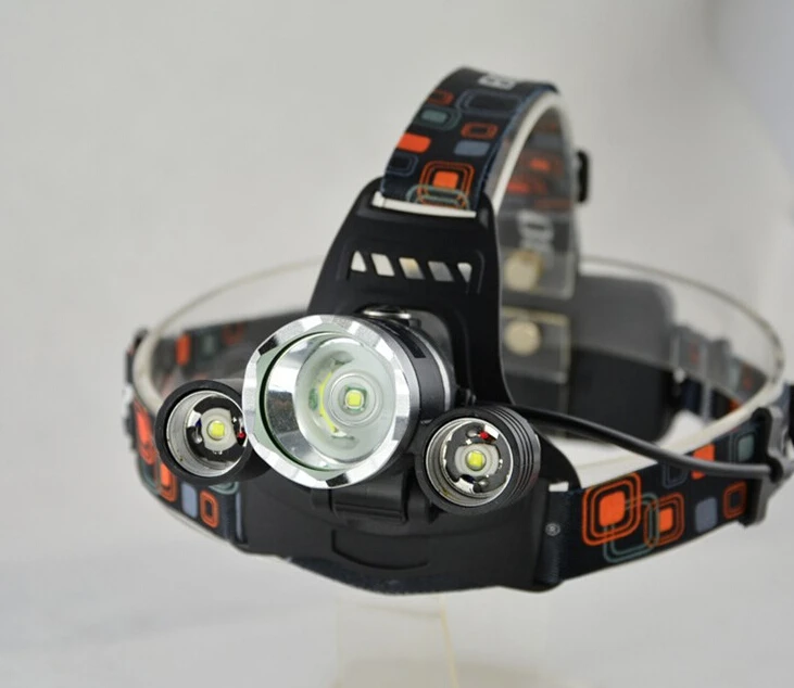 Cheap!!3 LED Lamps 1*XML T6 +2R2 5000LM Headlight 4 modes Linterna Frontal Head Light Headlamp For Camping Outdoor Sport