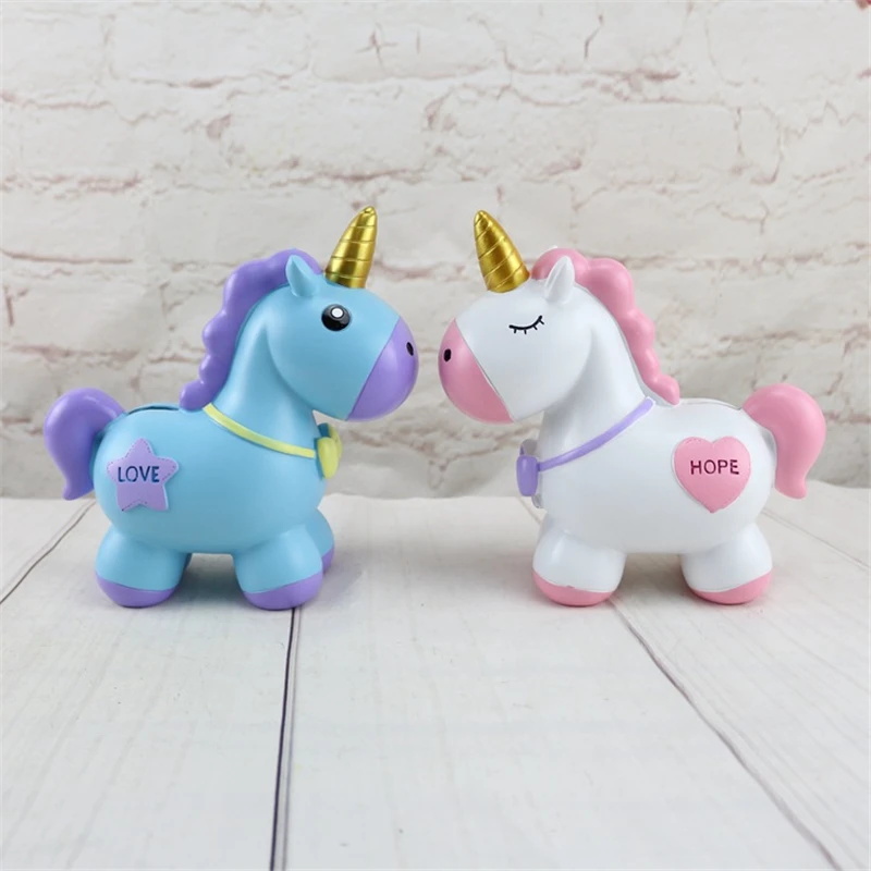 Милый единорог мультяшный рисунок форма детская фигурка животного статуя из