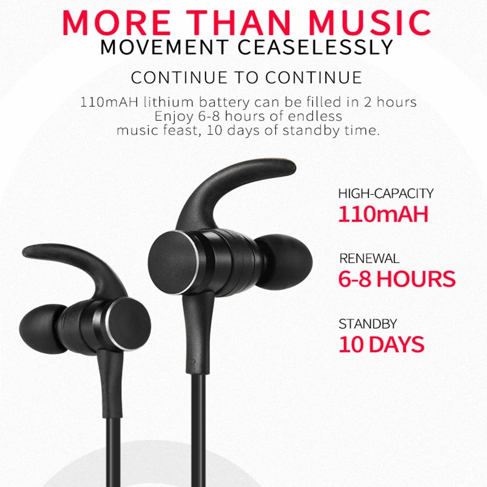 Bluetooth наушники беспроводные спортивные стереогарнитура с шейным ремешком fone de