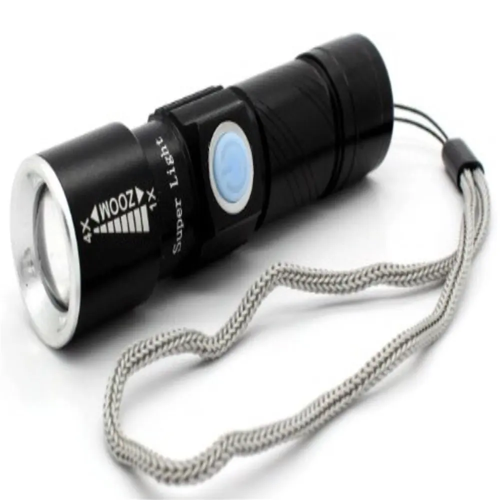 Мини светодиодный фонарик перезаряжаемый от USB регулируемый фокус