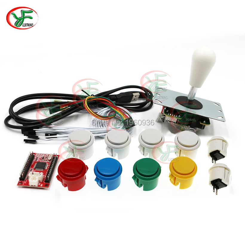 1* Zero Delay USB Encoder To PC /PS3 With Cable Copy SANWA Joystick 10* Push Button For Arcade DIY Kit MAME | Спорт и развлечения