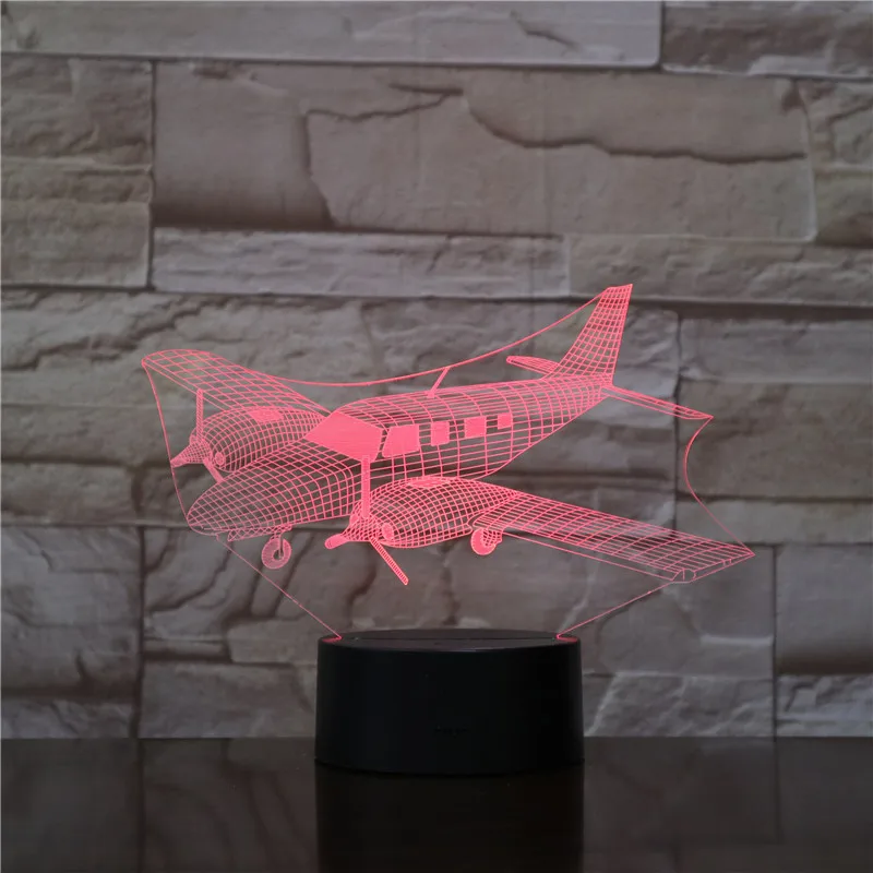 

Air Plane Touch/Remote Control Night Light LED Stereo Acrylic 7 Colors Change Bedroom Lamp Boys Birthday Gift GX1783
