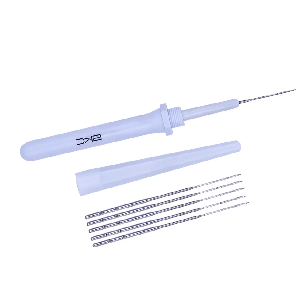 Набор шерстяных войлочных игл с 5 сменными иглами инструменты для шитья