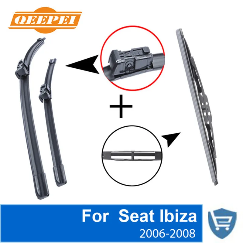 QEEPEI Передняя и задняя Щетка стеклоочистителя Без Рычага для Seat Ibiza 2006 2008 высокое