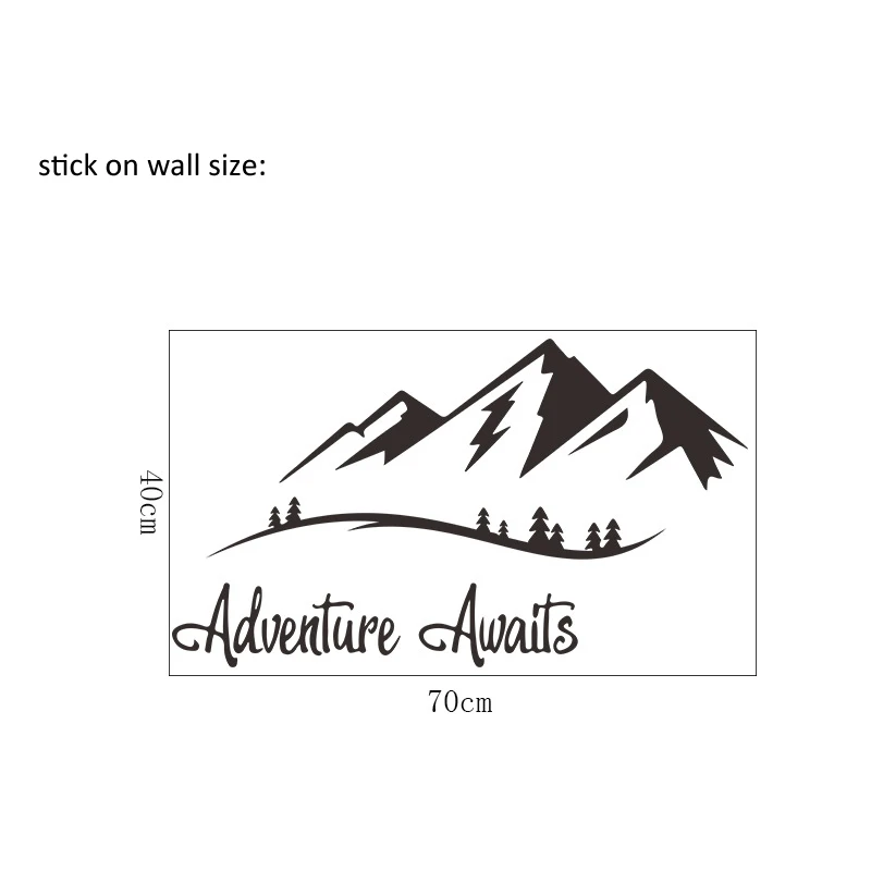 

modern design adventure awaits wall sticker home decor adhesive vinyl bedroom english words wall decal