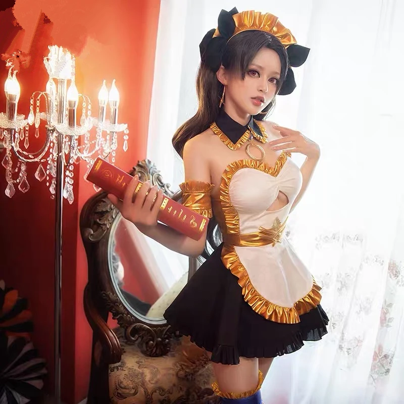 

[В продаже] 2018 аниме Fate/EXTRA CCC Ishtar блестящая горничная наряд униформа косплей костюм для Хэллоуина карнавала бесплатная доставка