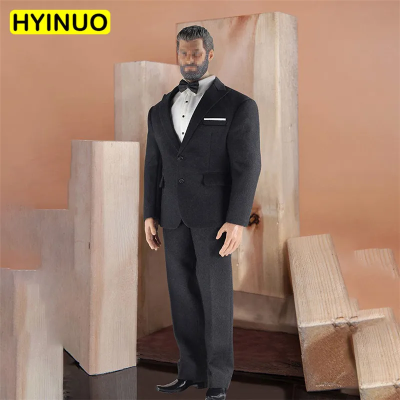 1/6 Scale пиджак британского джентльмена костюм платье подходит для сильного тела