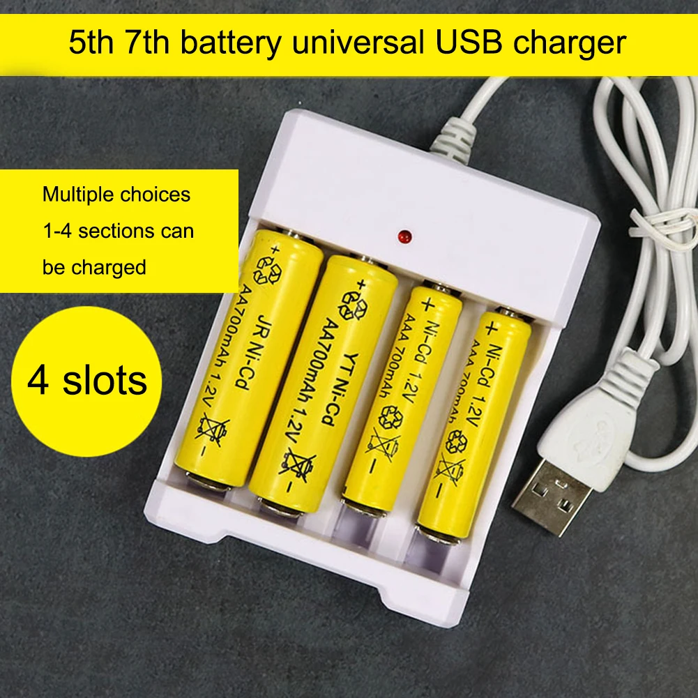 Зарядное устройство для батарей AA/AAA адаптер быстрой зарядки выход USB 3/4 зарядное