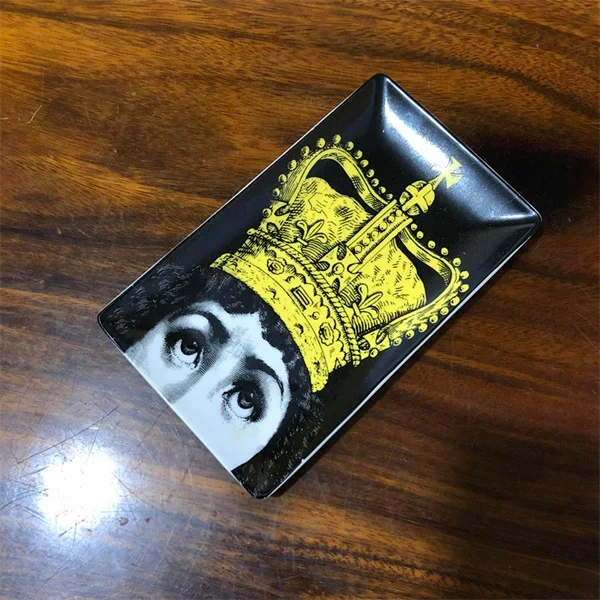 F Орнамент Artesanato Fornasetti Рукоделие украшение керамическая тарелка Fornasetti фарфоровая настенная тарелка Fornasetti блюдо блюдце Декор - Цвет: F