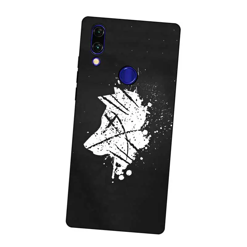 N469 волк животное Черный силиконовый чехол для Xiaomi Redmi Note 3 4X5 5A 6 7 Pro Global |