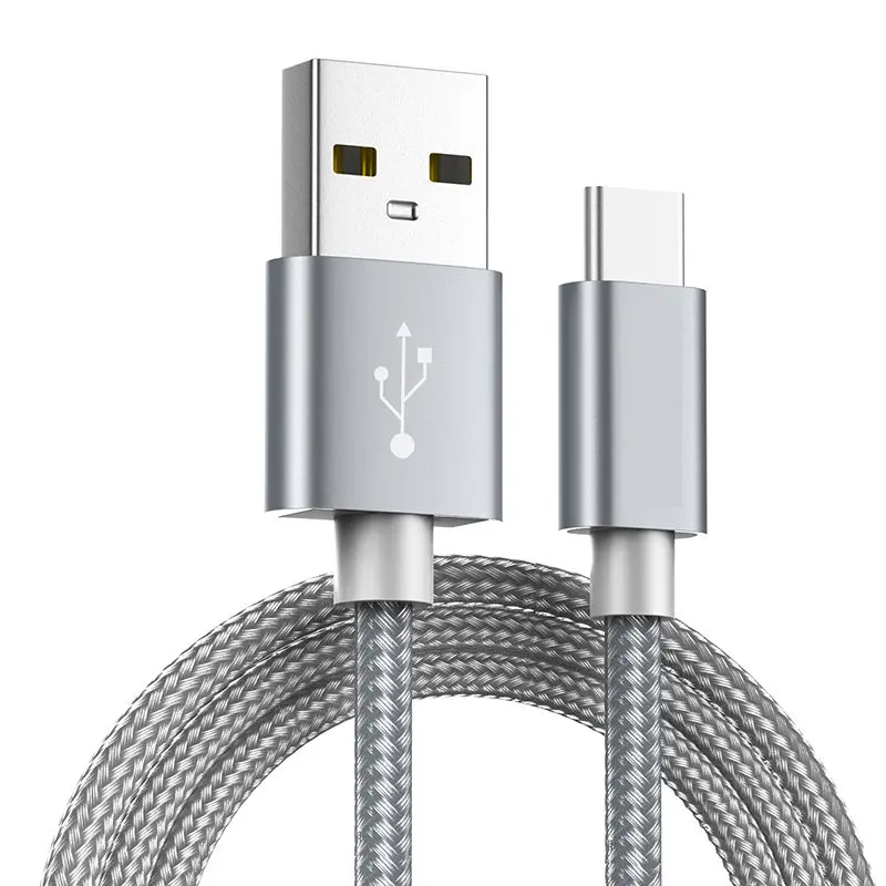 Нейлоновый Плетеный USB кабель Type C для зарядки и передачи данных Huawei P20 P30 Mate 10 20 Pro