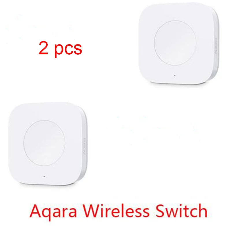 2pcs Xiaomi Aqara умный Многофункциональный al Интеллектуальный беспроводной переключатель, встроенный гироскоп, функция работы с Android IOS mihoue APP D5 - Цвет: 2pcs