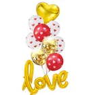 Leeiu Свадебные украшения любящее сердце Фольга воздушные шары, валентинки День молодожены кольцо с бриллиантом Фольга шарики для день рождения свадебные питания