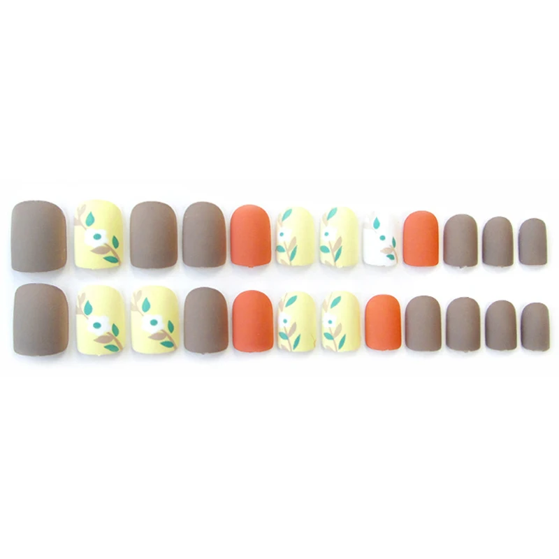Женские матовые накладные ногти 24 шт. матовое украшение для маникюра сделай сам