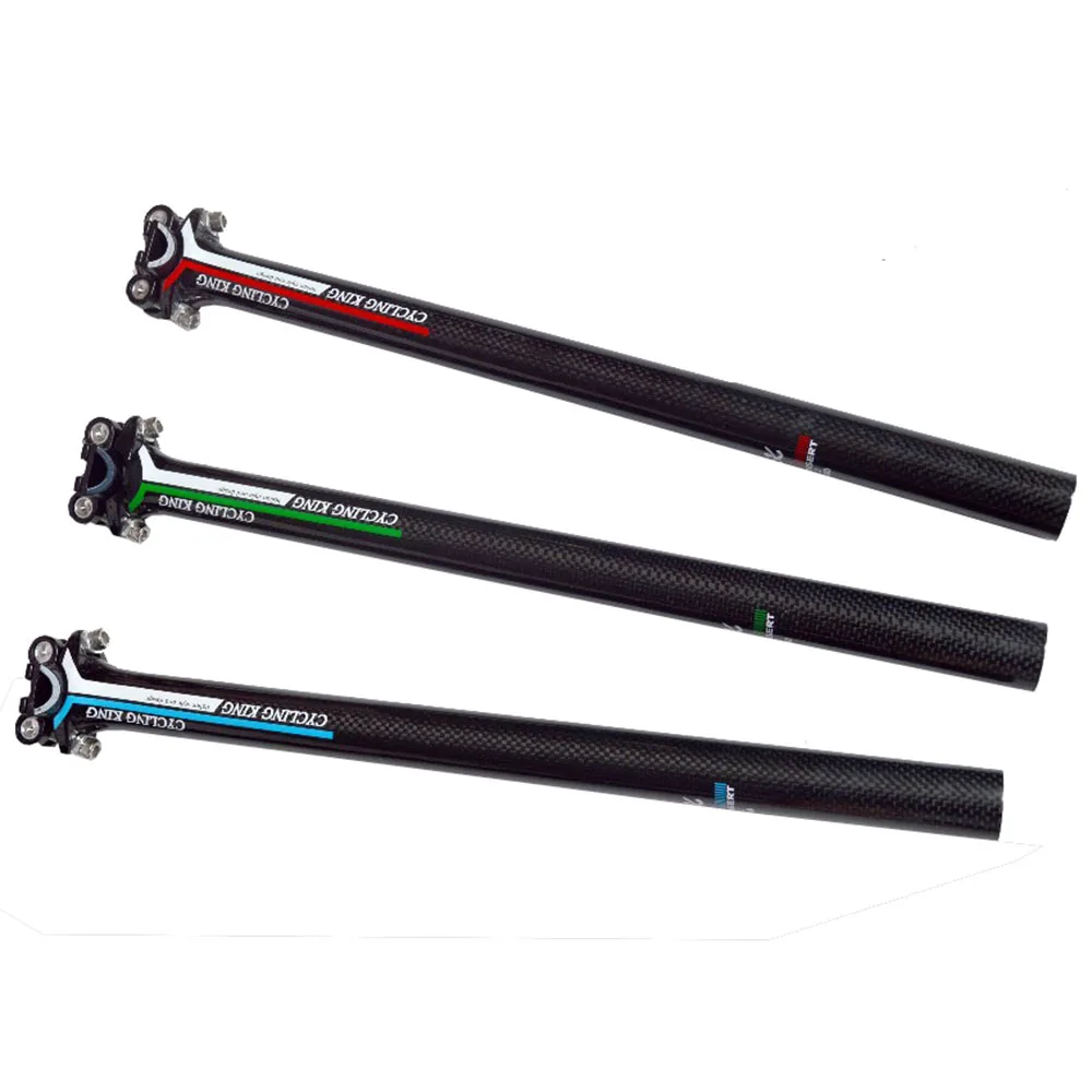 

cyclingking carbon fiber bicycle seat tube seat carbon road mtb 0 setback seatpost 27.2/30.8/31.6 *350/400/450mm 3k finish