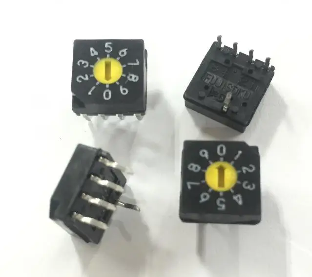 2pcs FUJISOKU DRS3010 encoding switch 0-9 rotary 10 shift dial 4:1 pin | Switches
