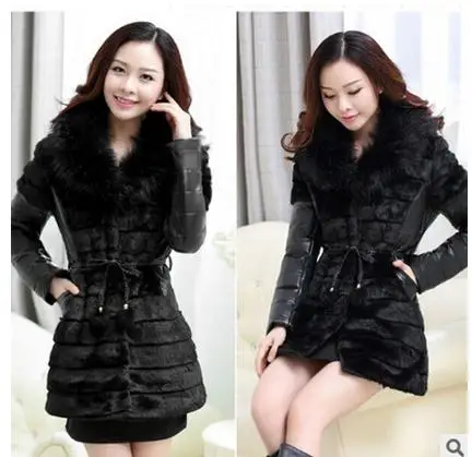 Бесплатная доставка женские лоскутные куртки из искусственной кожи с