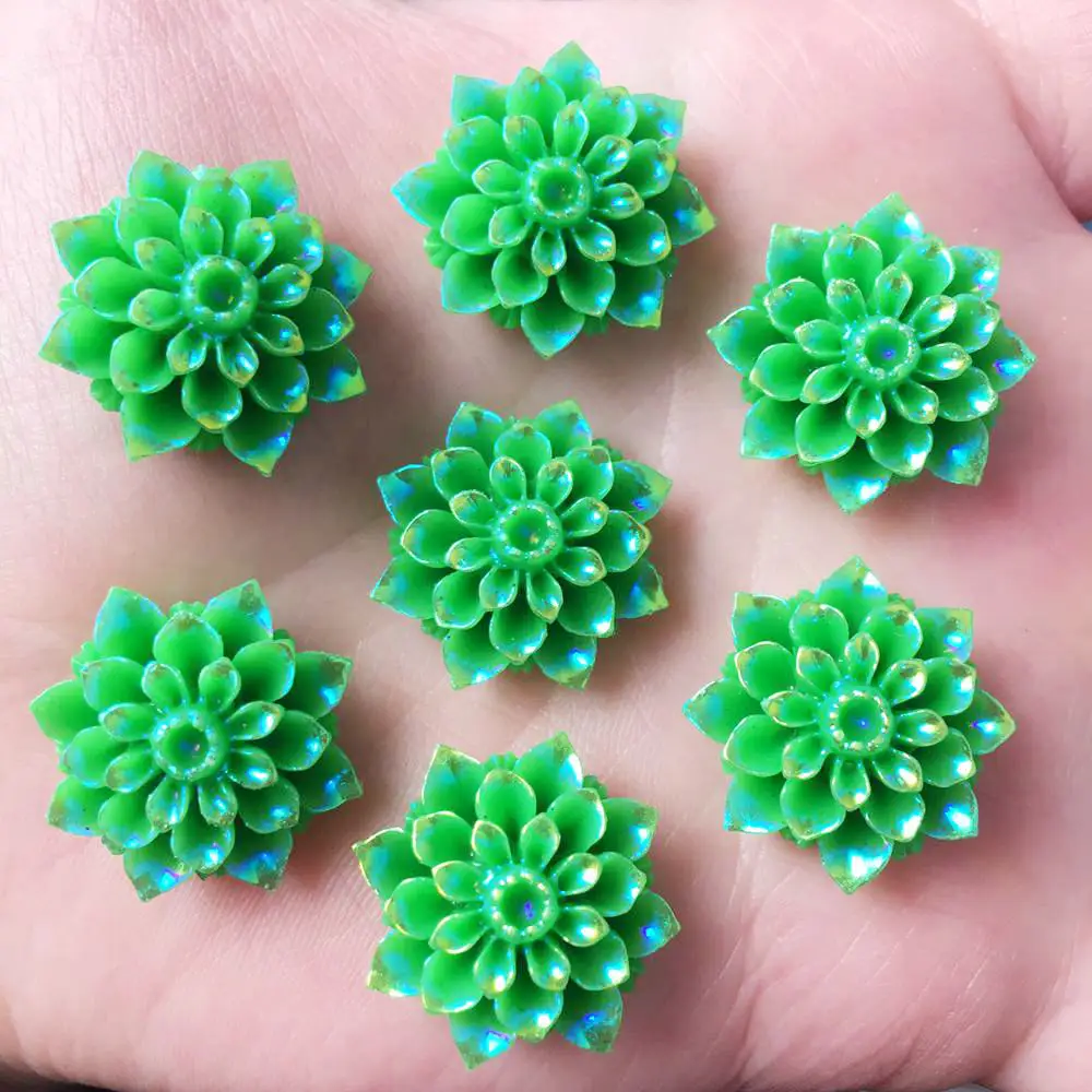 Новый DIY 100 шт 20 мм AB Смола милый цветок с плоским основанием камень свадебные