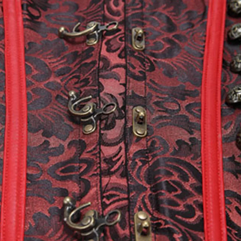 Стимпанк готический пикантный корсет бюстье со стальными Костями для женщин с