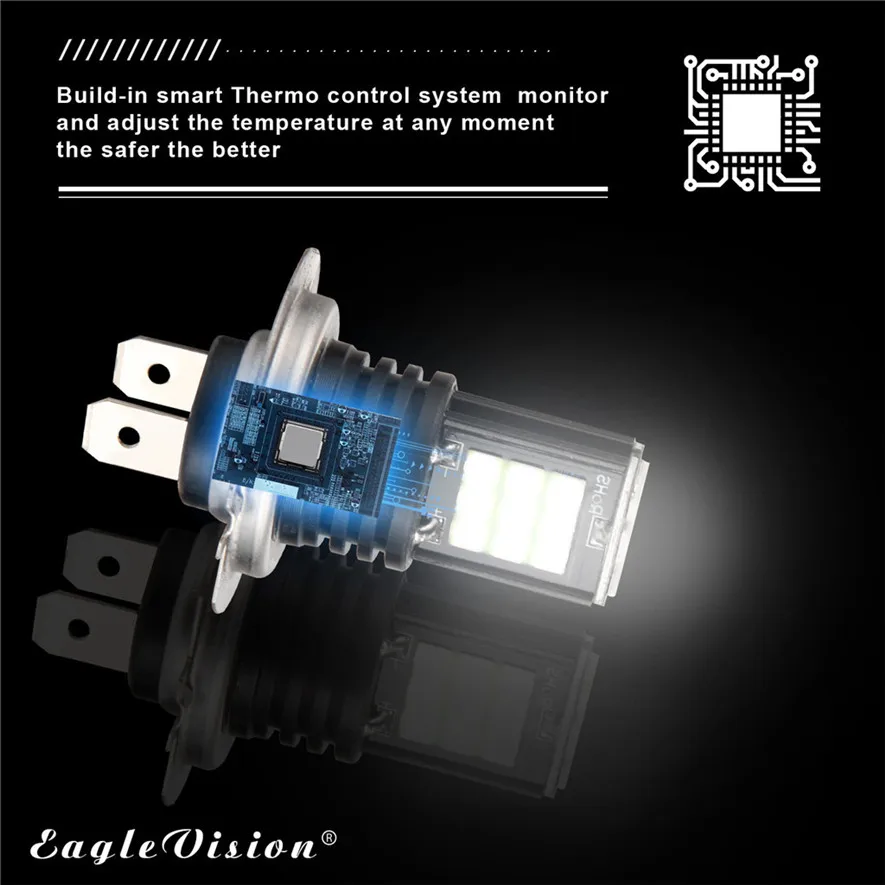 2 шт. H7 3030 24 SMD LED RGB Автомобильная фара противотуманная лампа Вт 6000 К Новая легкая