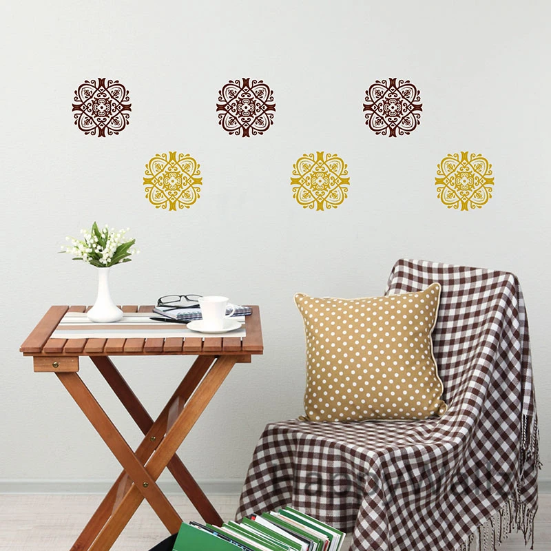 Наклейки на стену Damask декоративные наклейки с Дамасскими цветами съемное