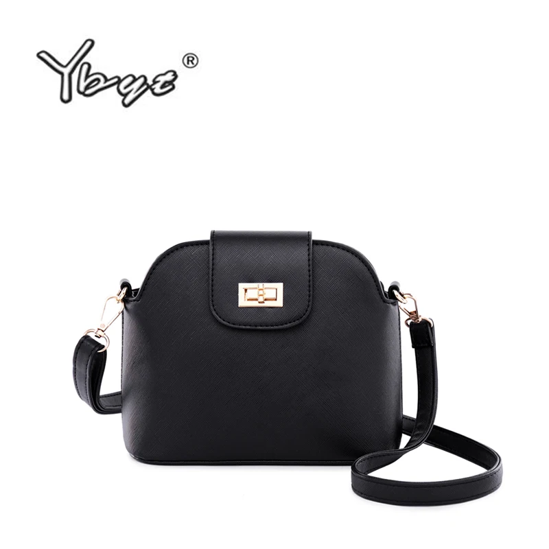 

YBYT brand 2019 new vintage casual lock shell bag PU leather women strap satchel fashion shoulder messenger crossbody bags