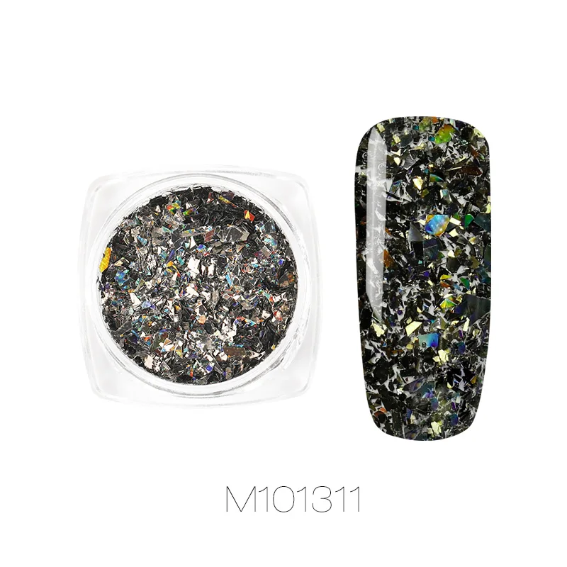 M101311 ROSALIND Блестки для ногтей мелкие блестки для ногтей "хром" тонкий голографический блестящий для ногтей гель Полирующий пигмент пылезащитный зеркало для маникюра - Цвет: M101311