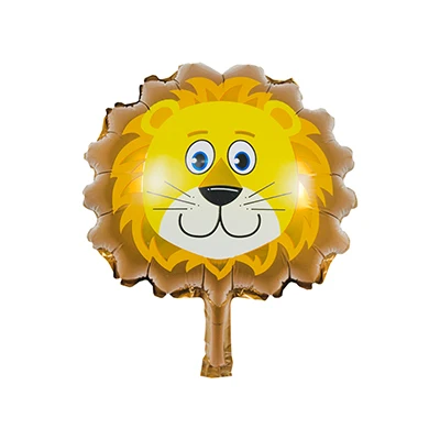 lion Lucky 10 шт./партия Мини воздушные шарики в виде животных день рождения Лев Обезьяна Зебра олень корова голова животного воздушный шар фермы очередей поставки игрушки - Цвет: lion
