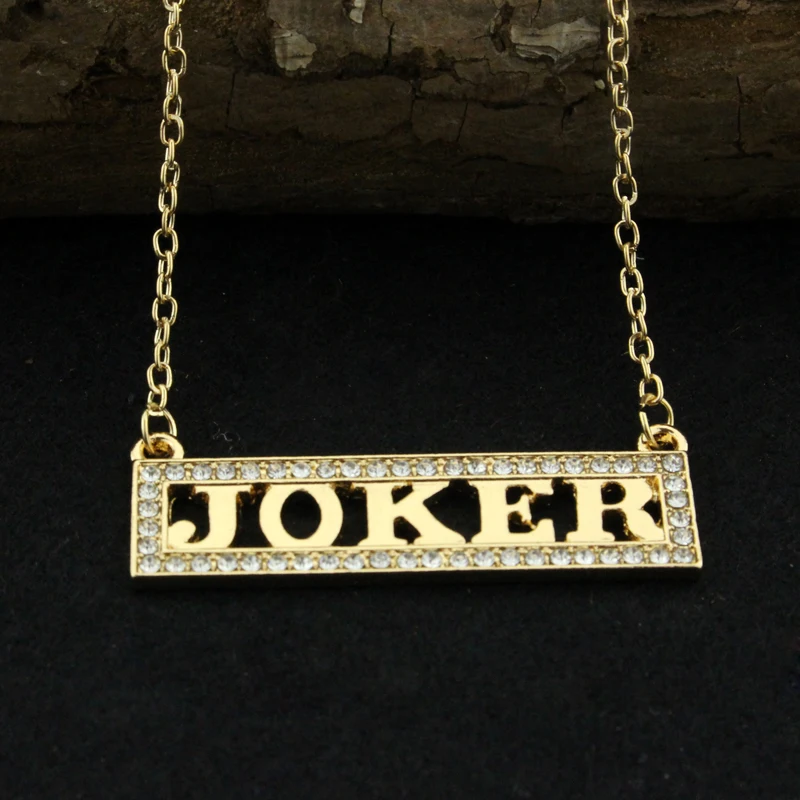 Новое ожерелье h Q Puddin и joker s колье ожерелье с буквенными подвесками золотые влюбленные эффектное ожерелье Прямая