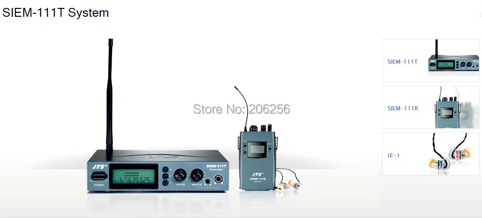 Топ JTS SIEM 111T UHF PLL Беспроводной стерео IE 1 in ear мониторинга Системы микрофоны и