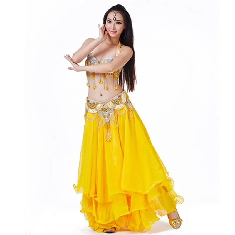 Fashion heavy beaded bra belt skirt belly dance costume dancing wear cloth for | Belly Dancing