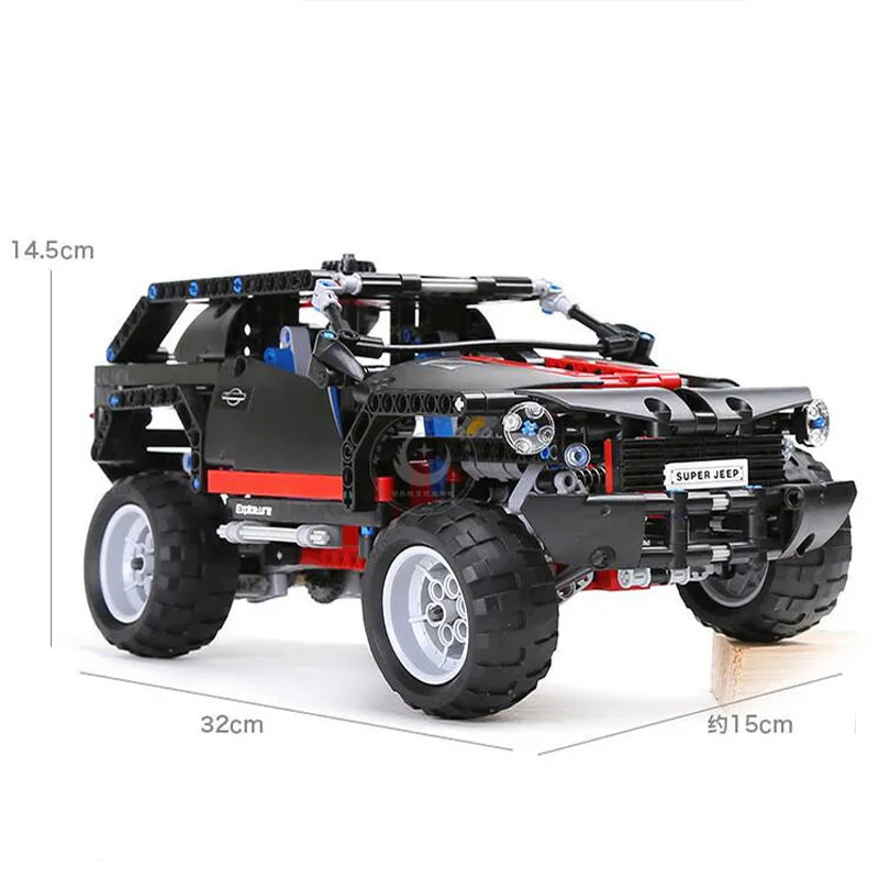 Модель 3340, строительные наборы, город, техника, Hummer, внедорожник, 3D блоки, обучающая модель, строительные игрушки, хобби для детей