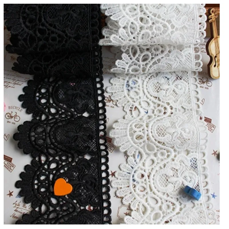 Sweater Hem Lace Dress Accessories Cotton Hollow Water Soluble Trim Clothes Skirt Decoration Milk Fabric | Дом и сад