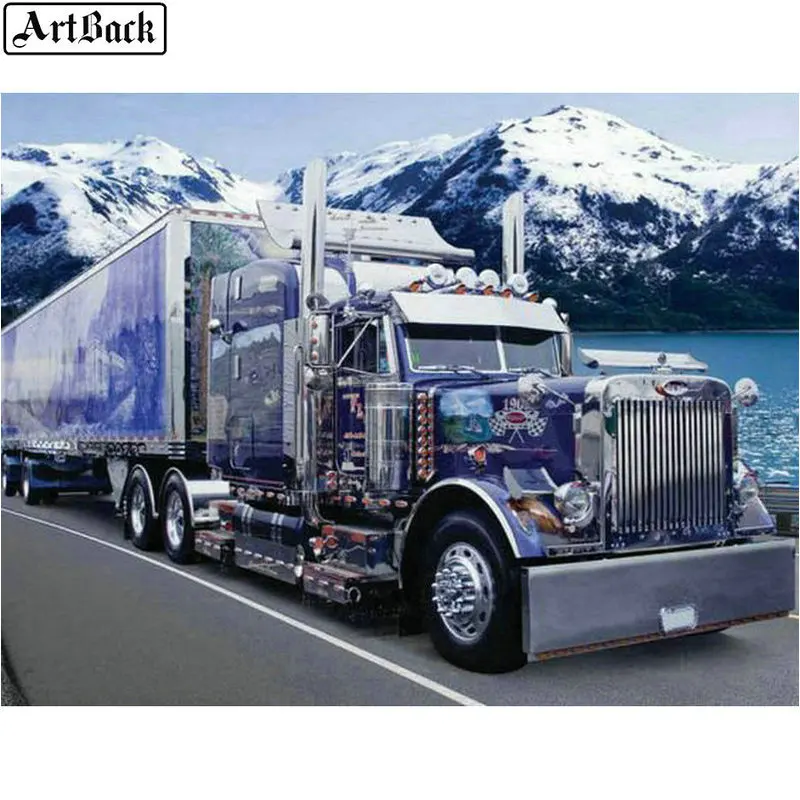 Новое поступление большой грузовик набор алмазов для создания картины 3d