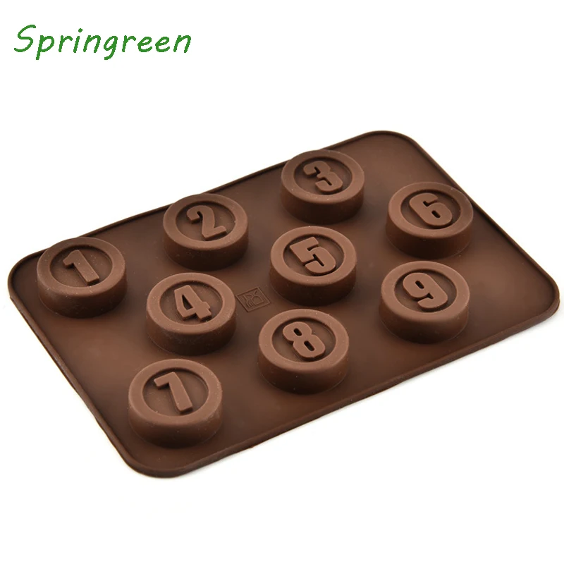 Springreen противопригарная силиконовая основа форма для шоколада номер желе льда