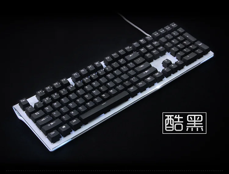 Pure Black Топ Печатный двойной снимок PBT блеск через полупрозрачный 108 ключ OEM профиль набор ключей для MX переключатели механическая клавиатура - Цвет: Pure Black
